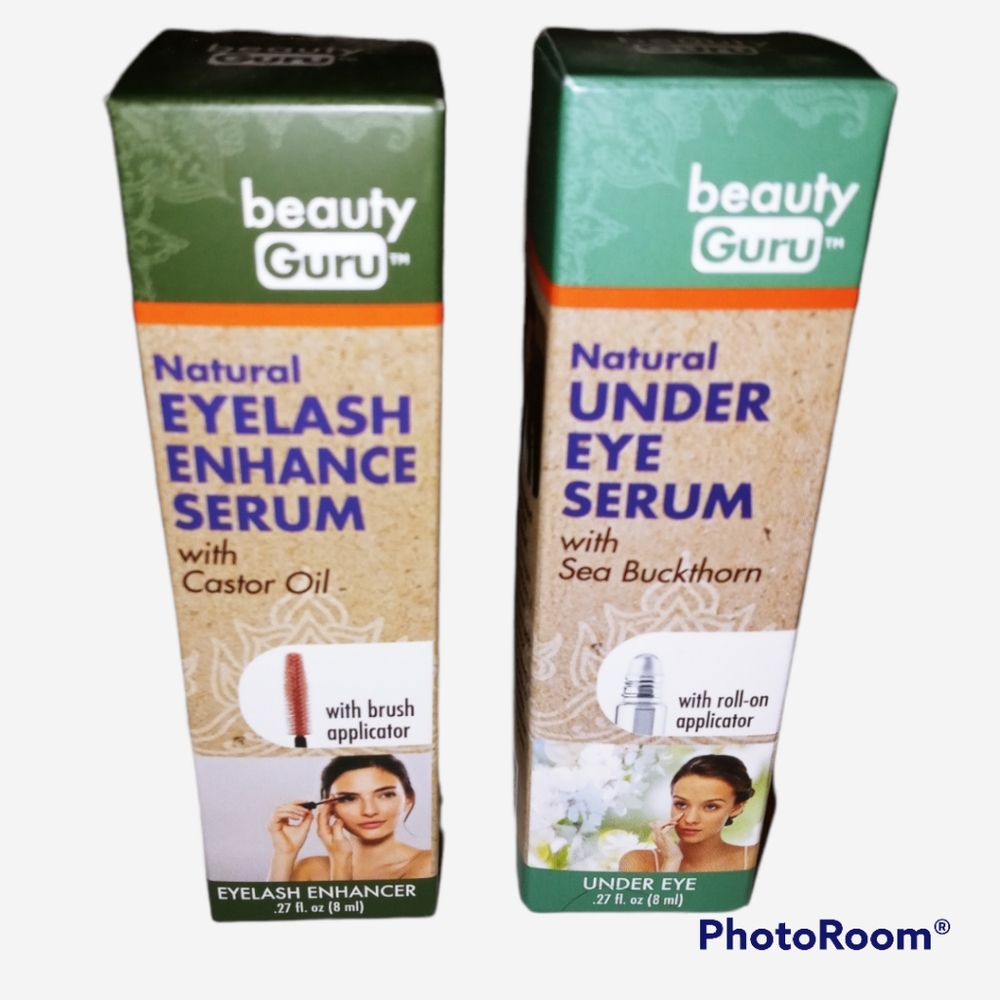 Eyelash Enhancer and Under Eye Serum, 100% Natural, by Beauty Guru.
